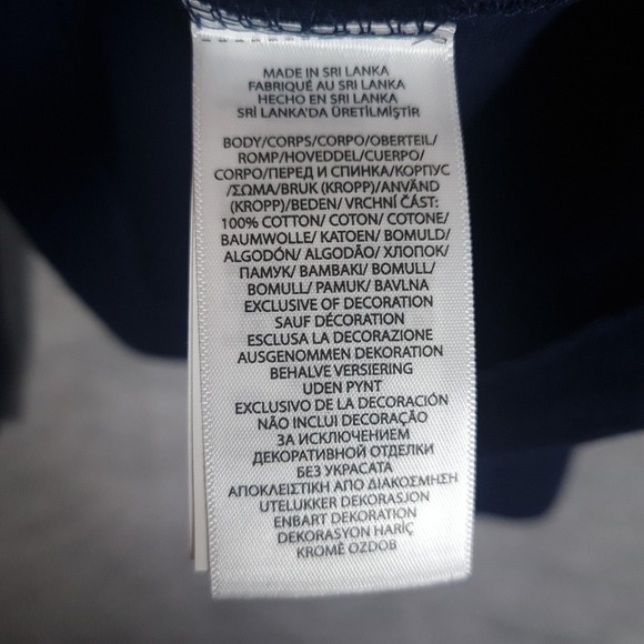 Polo Ralph Lauren Sweater Mens Large Navy Cotton 1/4 Zip Mock Neck Pullover FLAW - Picture 16 of 16